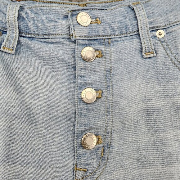 J. Crew Shorts Womens 29 Blue Button Fly LStretch Denim Cut Off Jorts - Picture 2 of 10